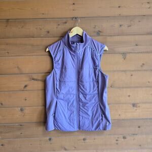Asics Quilted Vest Hybrid Channel Mauve XL Athleisure Golf Tennis Prep Top